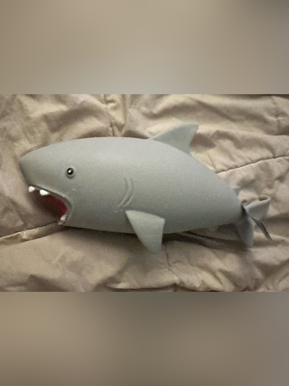 Plush Shark Toy for Kids - Soft Light Gray Cuddle Buddy